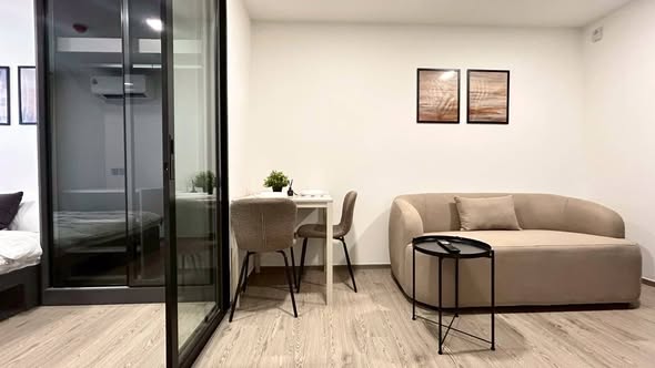 living room and room interior of Maroon Ratchada 32 (สำนักงานขาย)