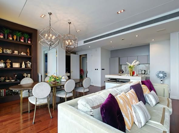 living room and kitchen of MARQUE Sukhumvit