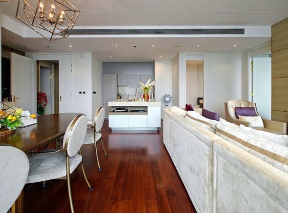 living room and kitchen of MARQUE Sukhumvit