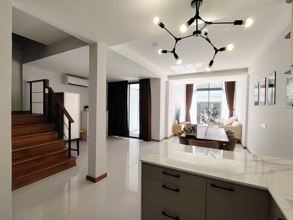 living room and kitchen of Mattani Suites