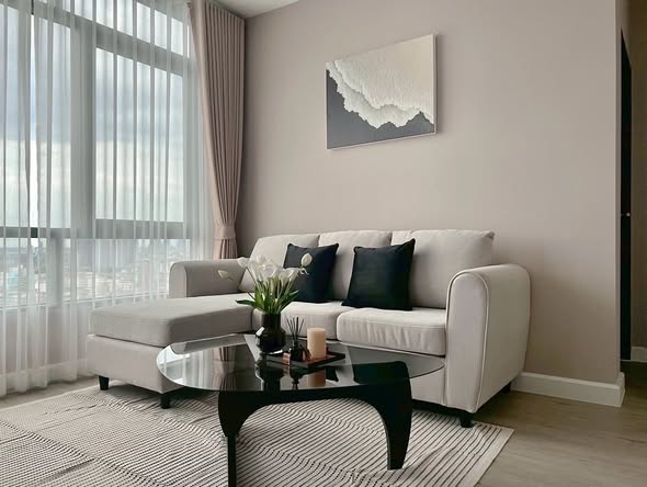 bedroom and living room of Metro Sky Prachachuen