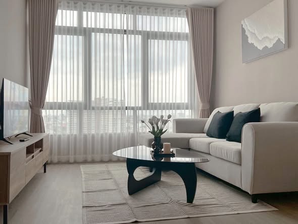 bedroom and living room of Metro Sky Prachachuen
