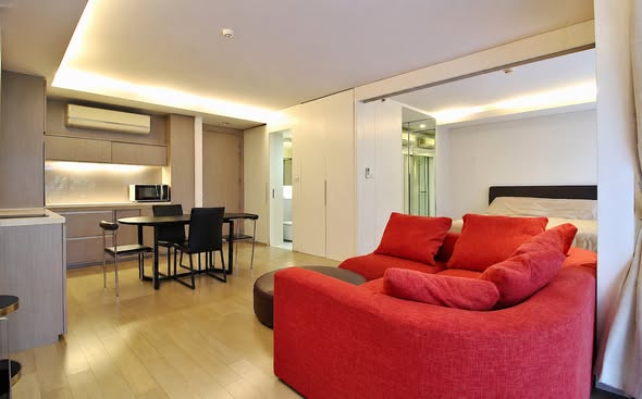 living room and bedroom and room interior of Mode Sukhumvit 61