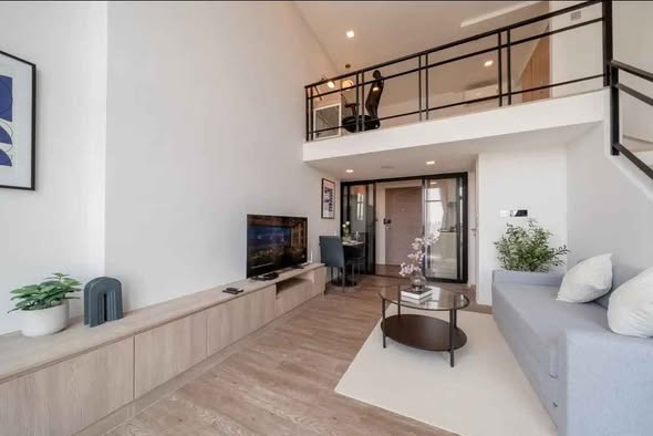 bedroom and living room and room interior of Modiz Sukhumvit 50 โมดิซ สุขุมวิท 50