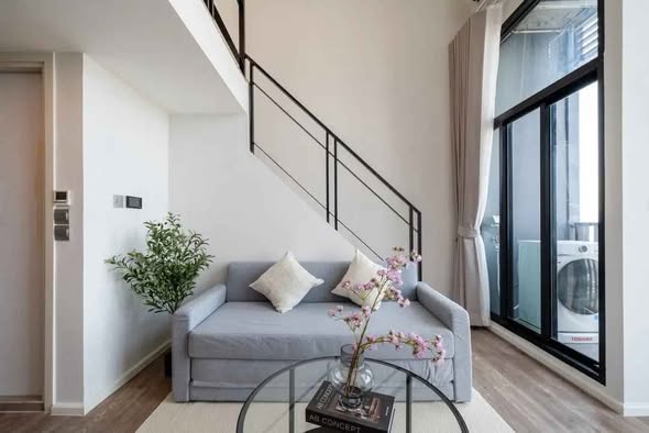 living room of Modiz Sukhumvit 50 โมดิซ สุขุมวิท 50