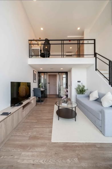 living room and room interior of Modiz Sukhumvit 50 โมดิซ สุขุมวิท 50