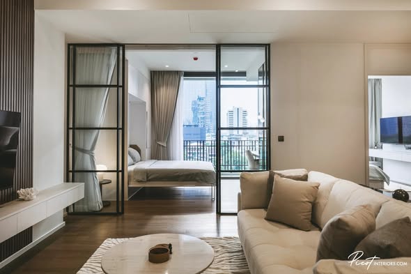 bedroom and living room of MUNIQ LANGSUAN