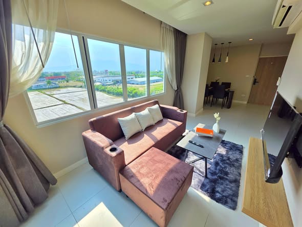 bedroom and living room of My Condo Sukhumvit 103 มาย คอนโด สุขุมวิท 103