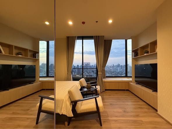 living room and bedroom and room interior of Noble Form Thonglor โนเบิล ฟอร์ม ทองหล่อ