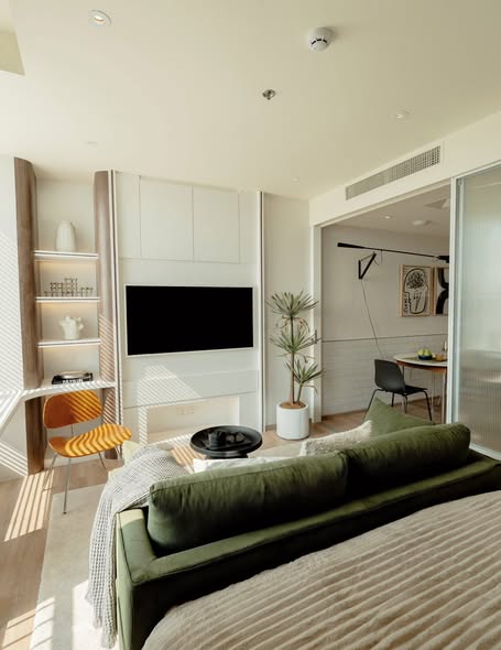 living room and bedroom and room interior of Noble Form Thonglor โนเบิล ฟอร์ม ทองหล่อ