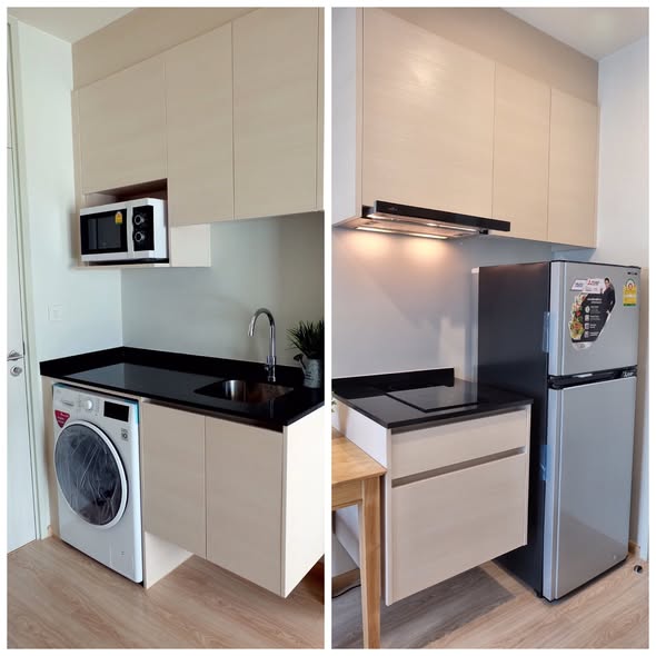 bathroom and kitchen of Noble Revolve Ratchada 1