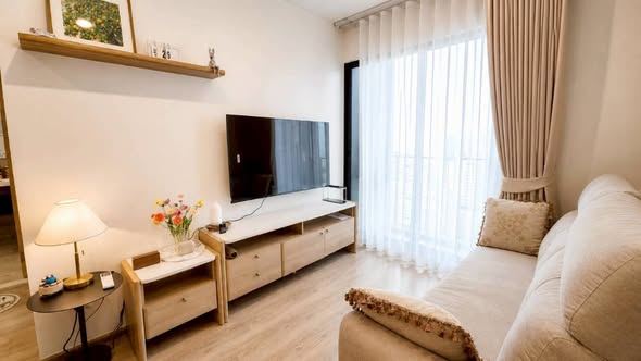 living room and bedroom of Nue District R9
