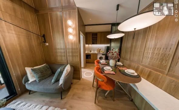 living room of Nue Epic Asok-Rama9 (นิว เอปิค อโศก-พระราม9)