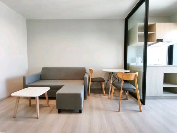 living room and room interior of NUE Noble Srinakarin Lasalle นิว โนเบิล ศรีนครินทร์ – ลาซาล