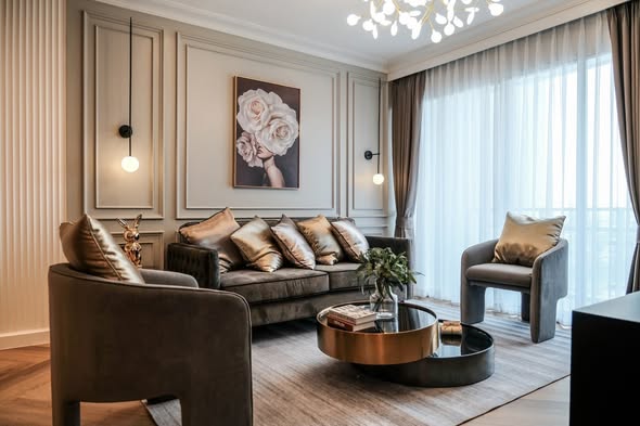 bedroom and living room of Nusasiri Grand Condo