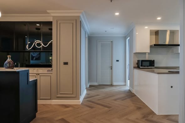 room interior and kitchen of Nusasiri Grand Condo