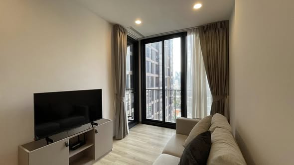 bedroom and living room of Oka Haus
