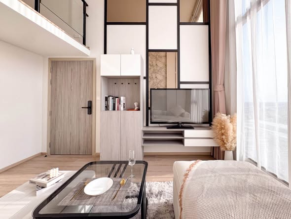bedroom and living room and room interior of Origin Plug & Play Nonthaburi Station