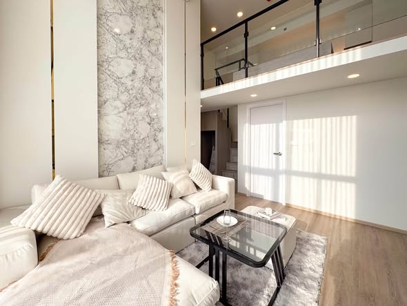 living room and bedroom and room interior of Origin Plug & Play Nonthaburi Station