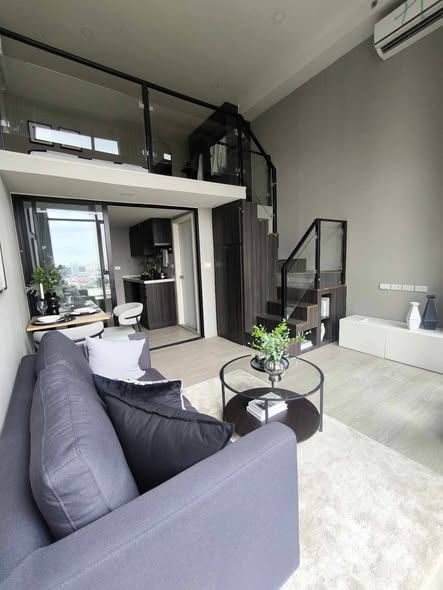 living room of Origin Plug & Play Ramintra : ออริจิ้น ปลั๊ก แอนด์ เพลย์ รามอินทรา