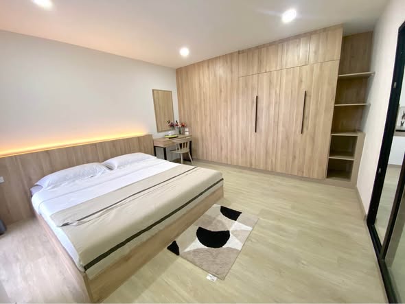 bedroom and room interior of Pacific apartment S36