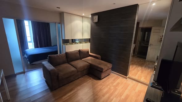 living room of Pandaoplace Condominium Sukhumvit 50