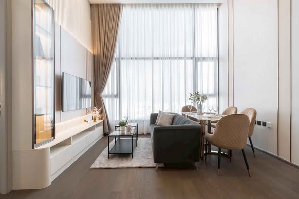 living room of Park Origin Chula-Sam Yan