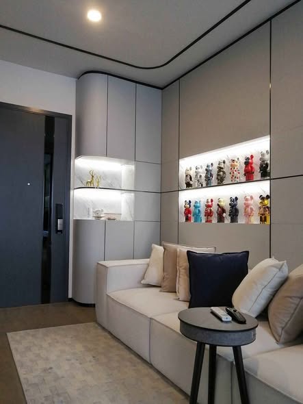bedroom and living room of Park​ Origin​ Phaya Thai