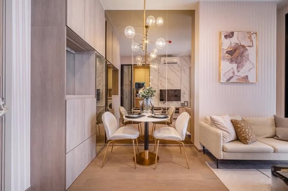 living room and room interior of Park​ Origin​ Phaya Thai