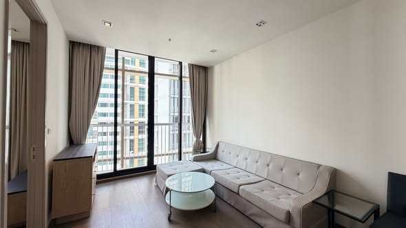 bedroom and living room of Park Origin Phrom Phong