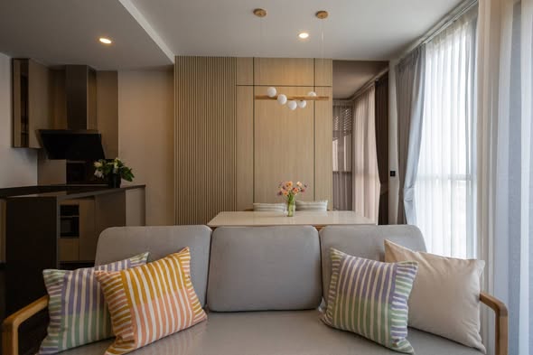 bedroom and living room of Park​ Origin​ Thonglor