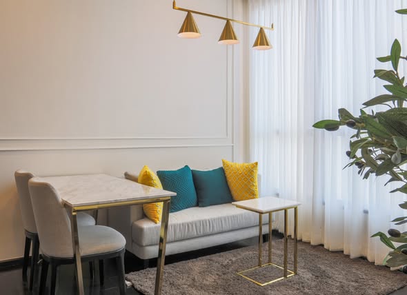 living room and room interior and bathroom of Park​ Origin​ Thonglor