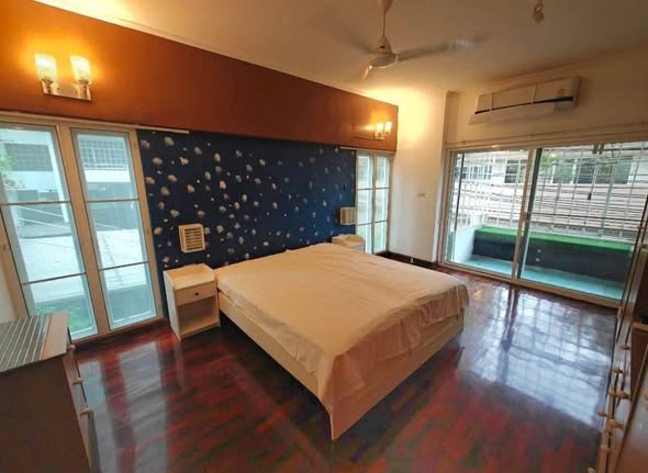 bedroom of Penthouse Bar + Grill