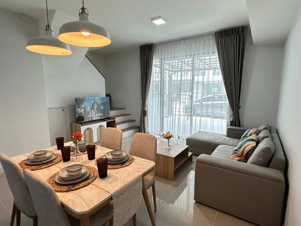 living room and room interior of Pleno Sukhumvit-Bangna 2