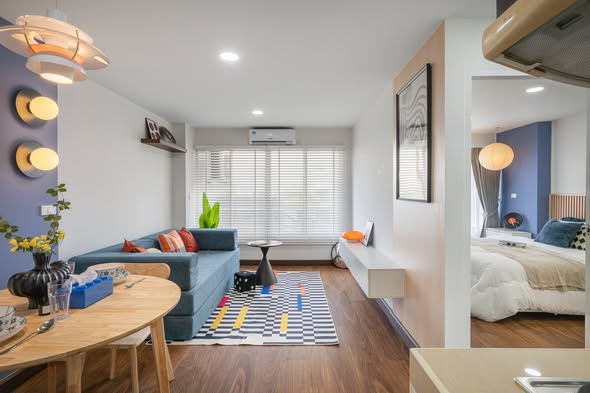 living room of Premier place condo