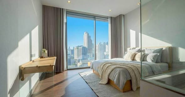 bedroom of Q1 Sukhumvit Condo by Q House