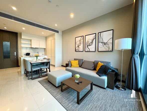 living room of Q1 Sukhumvit Condo by Q House