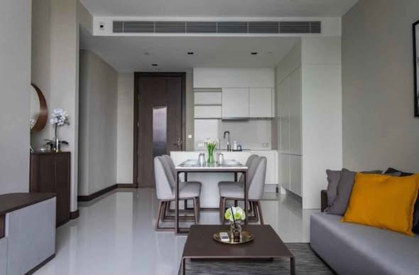 living room and bedroom of Q1 Sukhumvit Condo by Q House