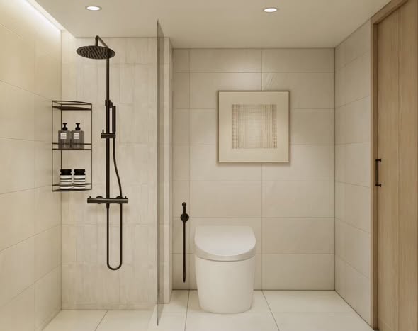 bathroom of Raintree villa