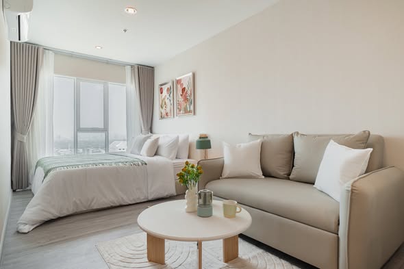 bedroom and living room of Regent Home Bangna (รีเจ้นท์โฮม บางนา)