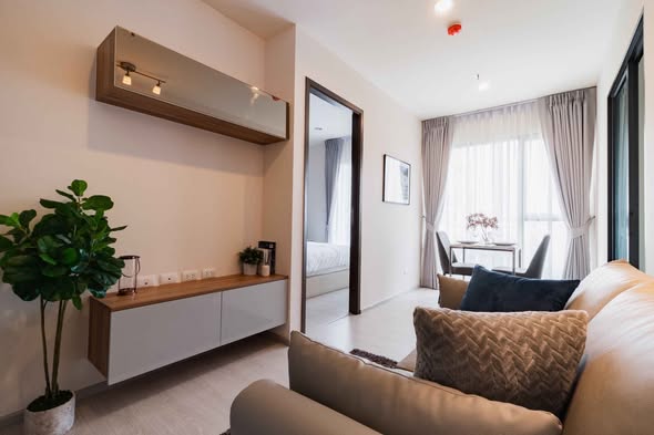 bedroom and living room of Rhythm Asoke