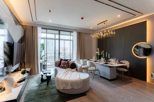 bedroom and living room of Rhythm Ekkamai Estate