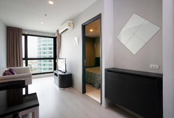 living room and bedroom of RHYTHM Sukhumvit 44/1