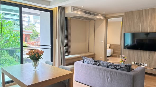 bedroom and living room and room interior of Royce Private Residences