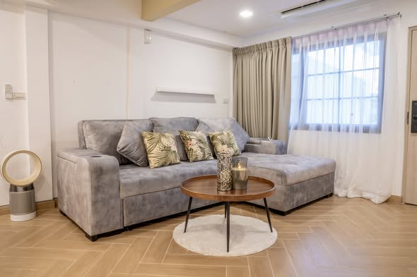 living room and bedroom of S Concept Townhome, Soi Nonsi 28