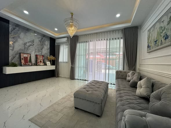 living room and bedroom of S Concept Townhome, Soi Nonsi 28