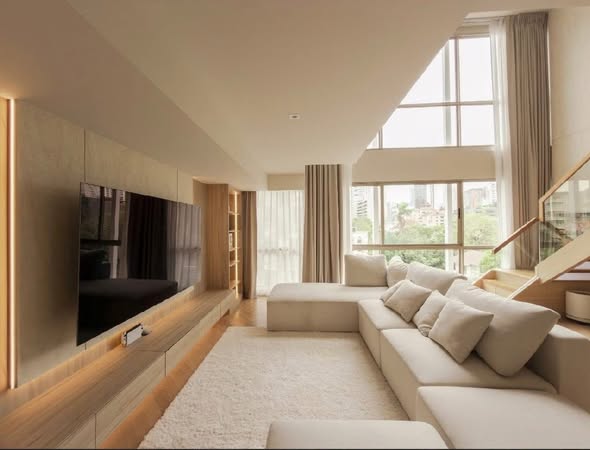 living room and bedroom of S47 Sukhumvit