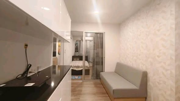 bedroom and bathroom of Sena Kith Srinakarin-Sridan เสนาคิทท์ ศรีนครินทร์-ศรีด่าน