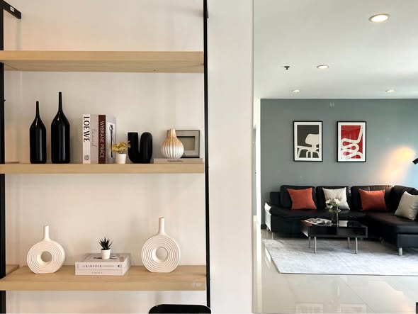 living room and room interior of Silom Suite Condominium