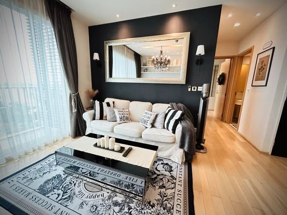 living room and bedroom of Siri at Sukhumvit